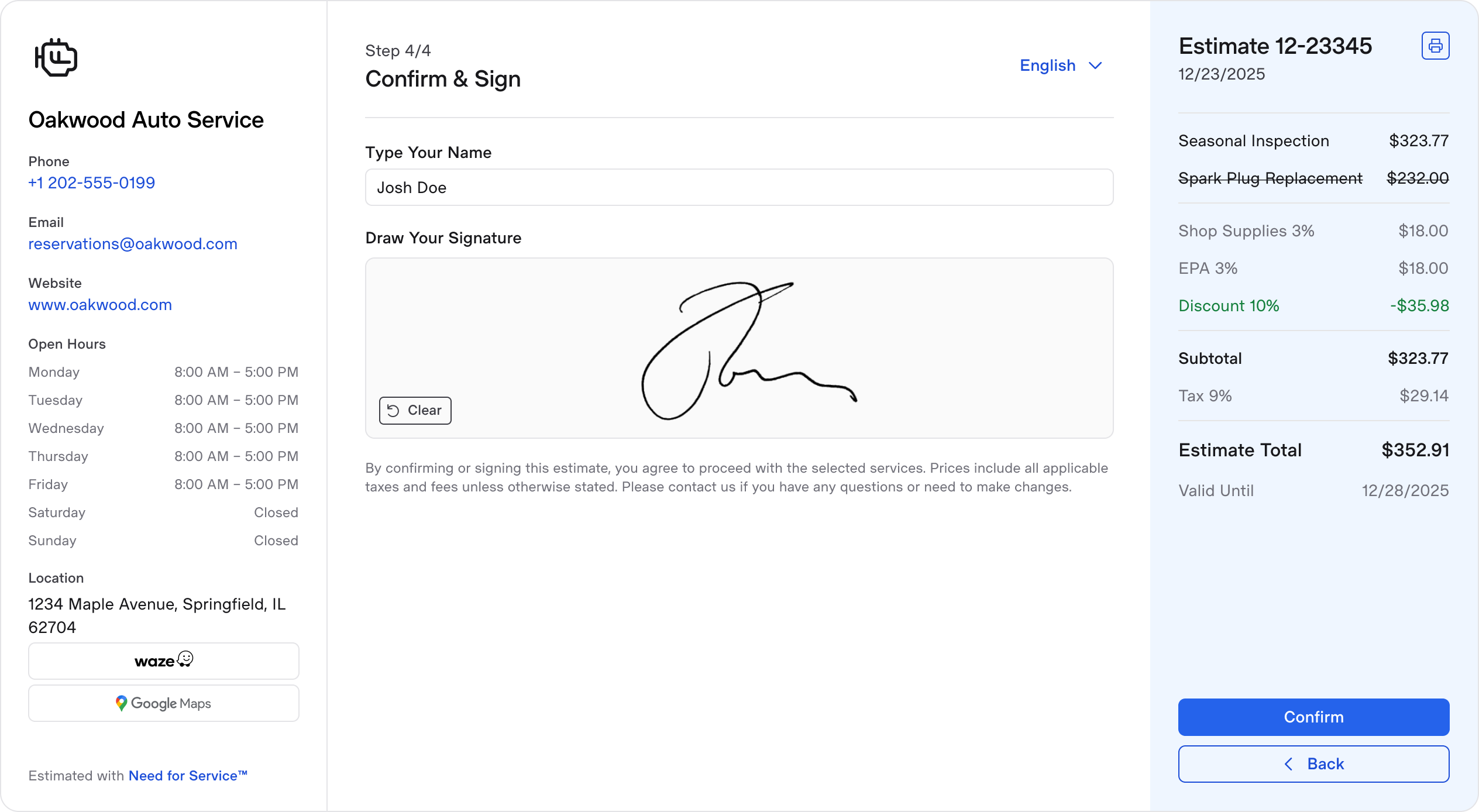 estimate illustration